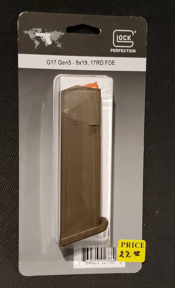 Glock 17/34 Gen5 FDE magazine 17rd 9mm 47459